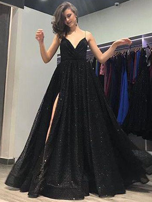 black sparkly dress prom